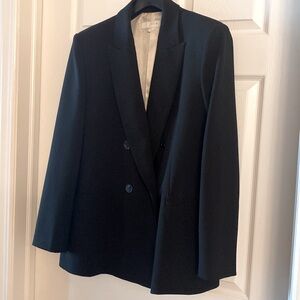 Zara Classic Black Double-Breasted Blazer